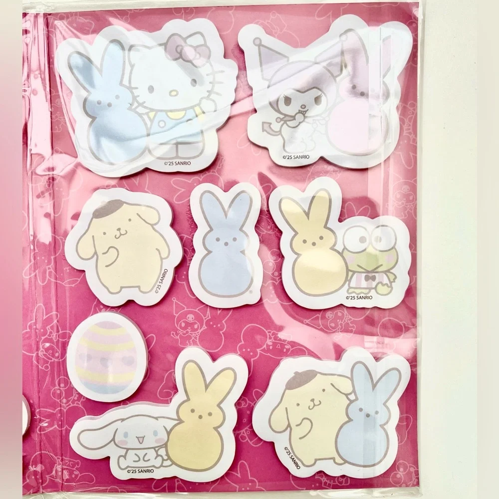 Hello Kitty and Peeps Sticky Note Set - Pink and Purple
